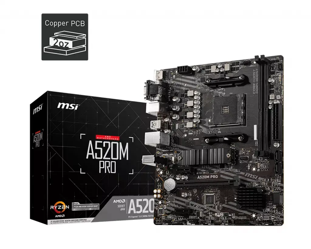 Pamatplate MSI A520M PRO, A520 Photo 5