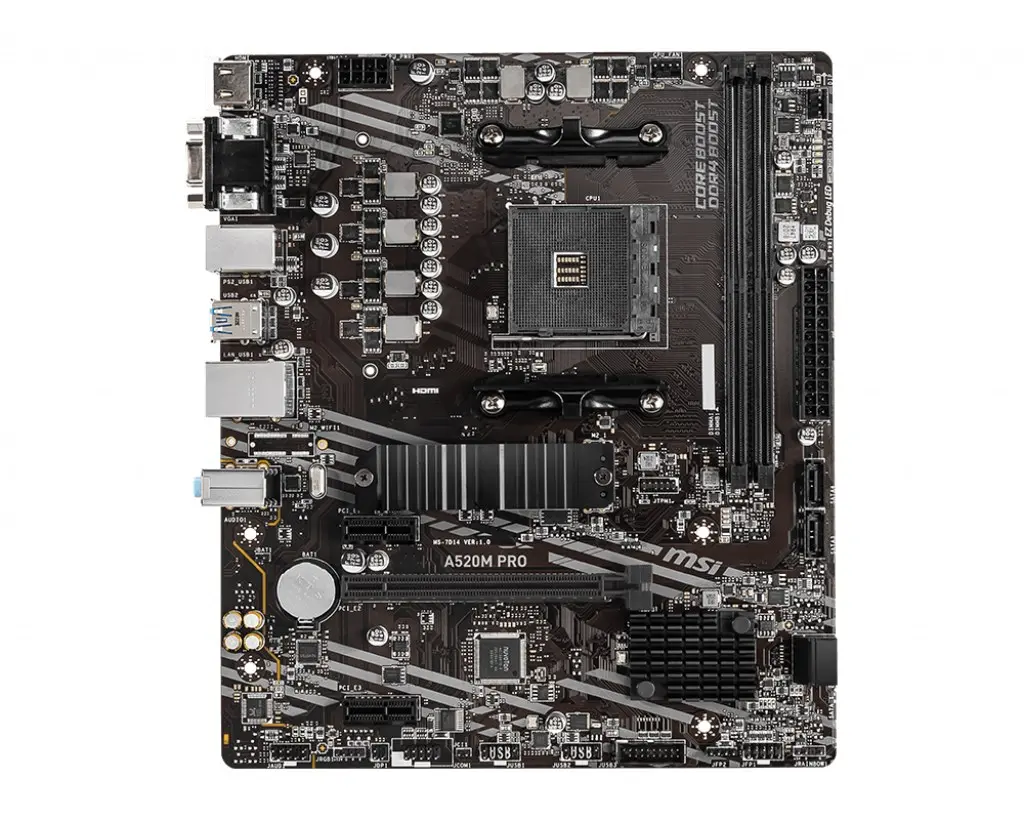 MSI A520M PRO Mātesplate AMD A520 AM4 Photo 8