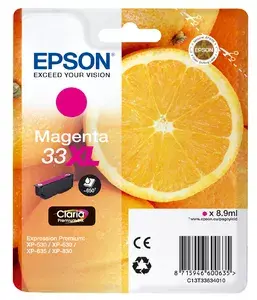 Tintes kasetne Epson C13T33634010 oriģināla Magenta, pigmenta 8.9 ml, izture ~650 lapas, 1 gab.