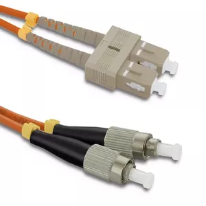 Fiber optic cable QOLTEC 54047 OM2 50 µm SC–FC 1 m orange, full duplex