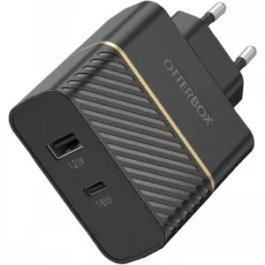 OTTERBOX НАСТЕННОЕ ЗАРЯДНОЕ УСТРОЙСТВО 30W - USB-C 18W + USB-A 12W PD БЫСТРАЯ ЗАРЯДКА ЧЕРНЫЙ