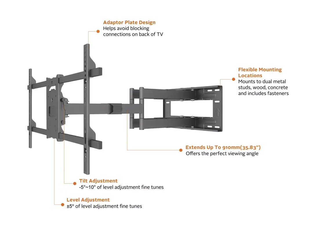 Mounting Arm Multibrackets M Universal Long Reach Arm 910mm HD Dual Photo 8