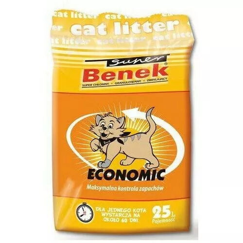 Pulverizējošs kaķu pakaišs Super Benek Economic