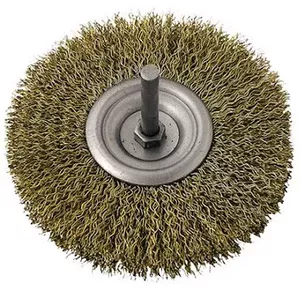 Disc Brush on Shaft 120 mm Faster Tools 02-9-1107 with Brass Bristles