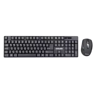 Keyboard Evolveo WK-142 Mouse included Universal RF Wireless Czech Black