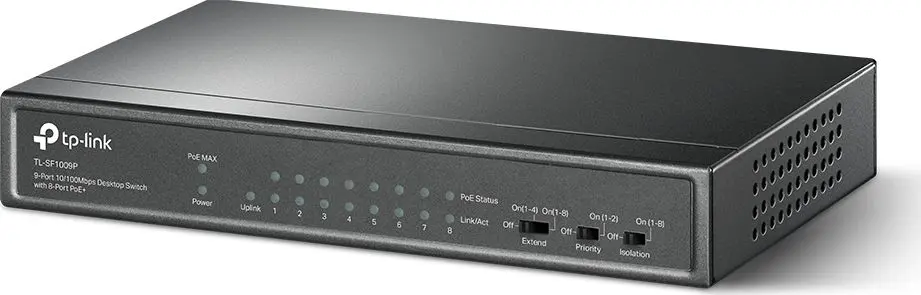 Neadministrēts slēdzis TP-Link TL-SF1009P, TL-SF1009P, 6935364052966