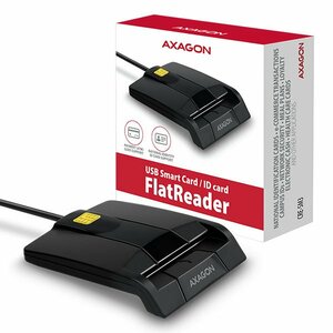 AXAGON CRE-SM3 Kompakts Smart  ID Karšu lasītājs ar garo kabeli