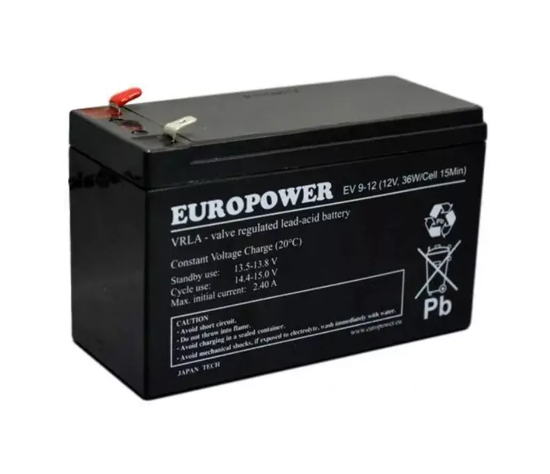 europower EV 12-9 12 V 9 Ah akumulators Photo 2