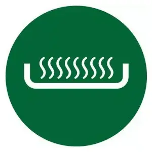 Flat heating element for fast boiling
