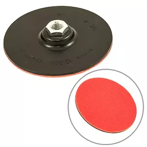 Шлифовальный круг 125 мм faster tools 358700 с резьбой M14 и липучкой (Velcro)