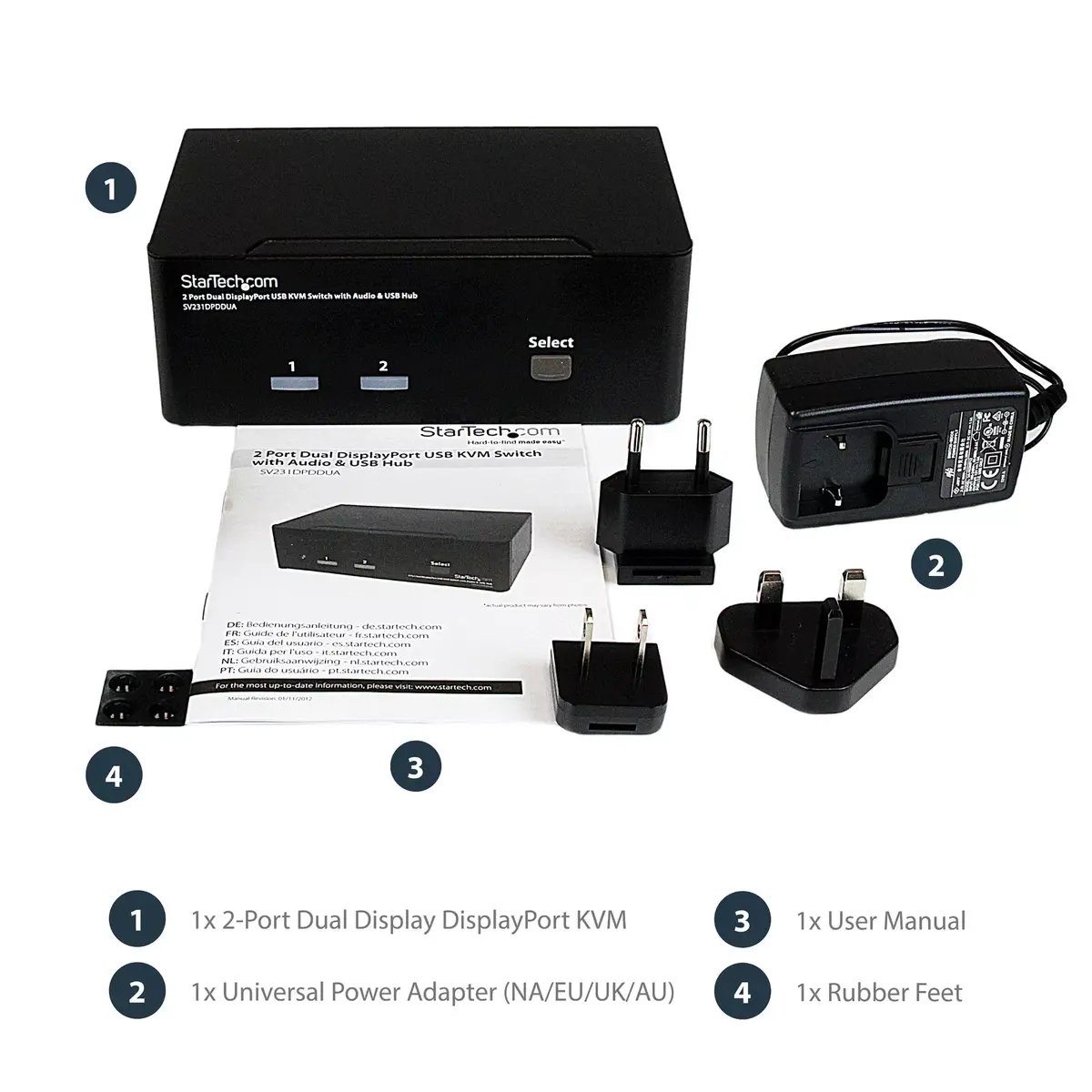 KVM Switch StarTech.com 2 Port Dual DisplayPort USB Photo 10