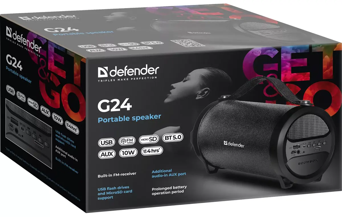 Portable speaker DEFENDER G24 — 10W, Bluetooth 5.0 Photo 3