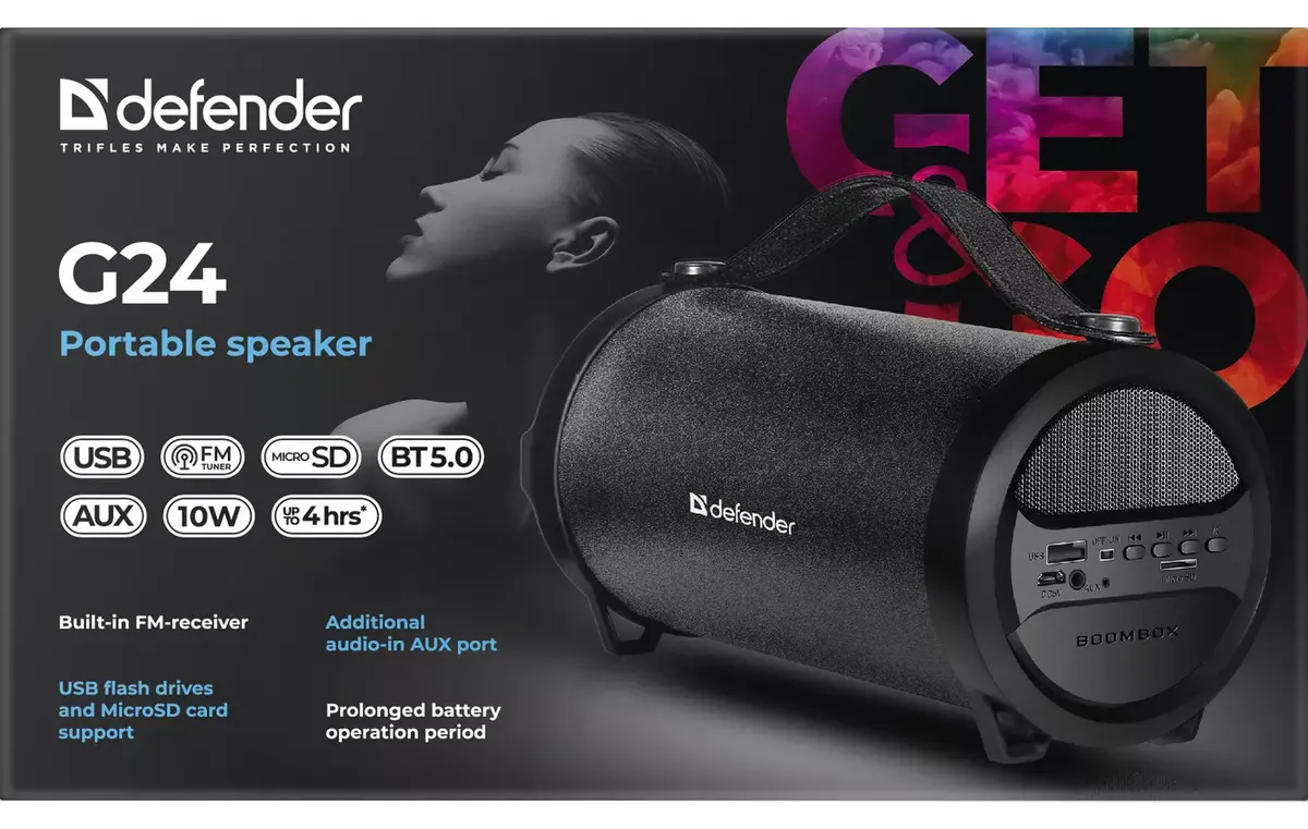 Portable speaker DEFENDER G24 — 10W, Bluetooth 5.0 Photo 4