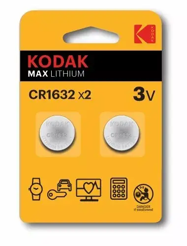 Kodak CR1632 lithium coin cell battery 3V Photo 2