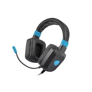 Vadu spēļu austiņas Fury NFU-1584 ar izvirzītu mikrofonu, apķerjošas (circumaural), 98 dB, 15–25000 Hz, 2 m kabelis, USB un 3.5 mm, zils
