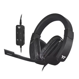 Austiņas THERMALTAKE Shock XT 7.1 — vadu spēļu austiņas, 20–20000 Hz, 0,417 kg, melnas
