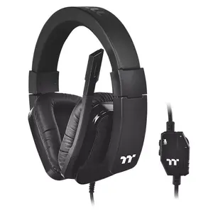 Austiņas Thermaltake Shock XT Stereo Gaming Headset, ar vadu, 20–20000 Hz, 372 g, melnas