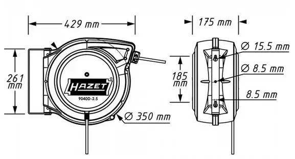 Kabeļu ruļļi HAZET 9040D-2.5 Photo 2