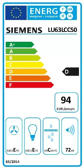 Iebūvējams Tvaika Nosūcējs Siemens LU63LCC50 Photo 6