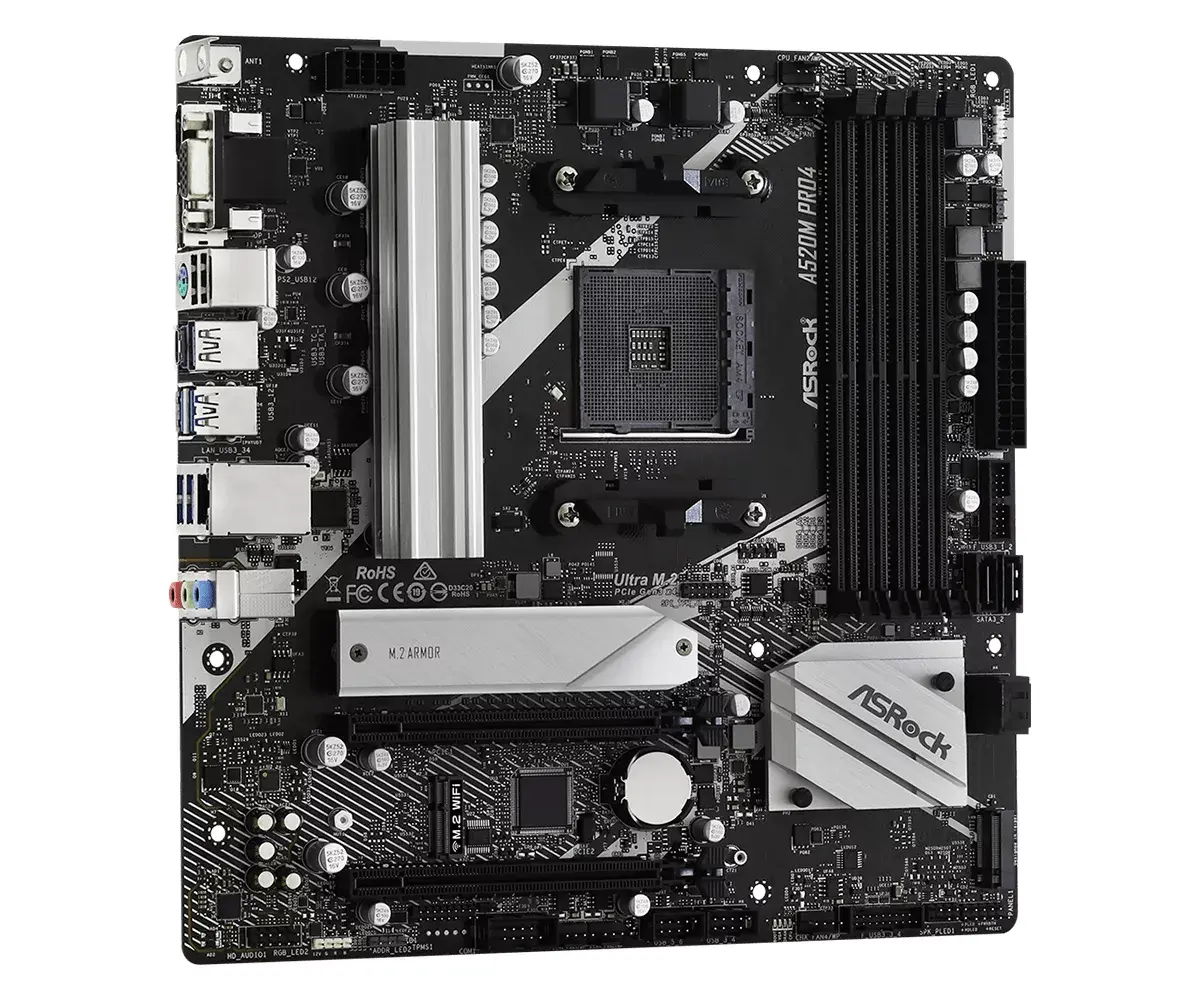 Материнская плата Asrock A520M Pro4, 90-MXBDU0-A0UAYZ Photo 4