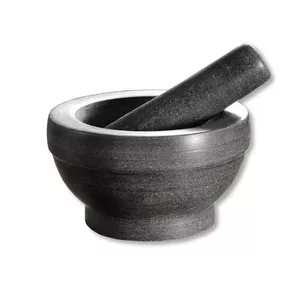 Mortar and pestle KESPER 71501 — granite, grey, Ø16 cm, H 85 mm