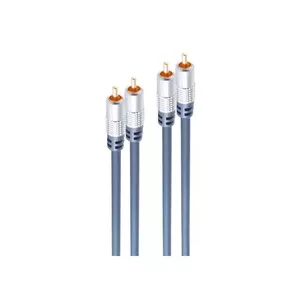 Audio kabelis S/CONN SP40105 5m 2xRCA Zils
