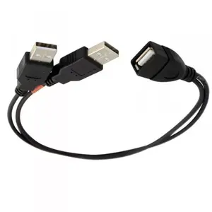 USB kabelis ALLNET 133298 USB 2.0 2 x USB A USB A melns