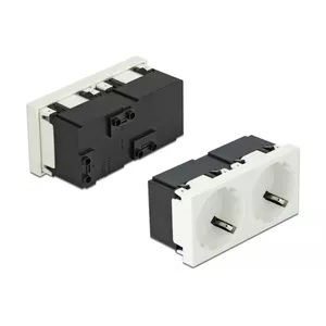Sienas kontaktligzda CEE 7/3 DELOCK 81322 — 3P+N+PE, 250 V, 16 A, ABS, balta
