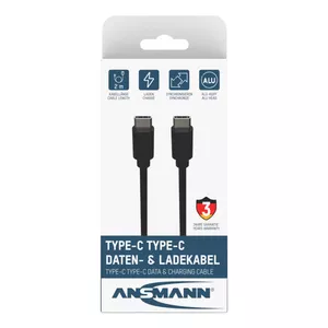 Ansmann 1700-0122 USB kabelis 2 m USB C Melns