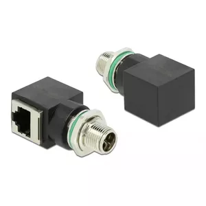 Network Adapter DeLOCK M12 8 pin X-coded male to RJ45 jack