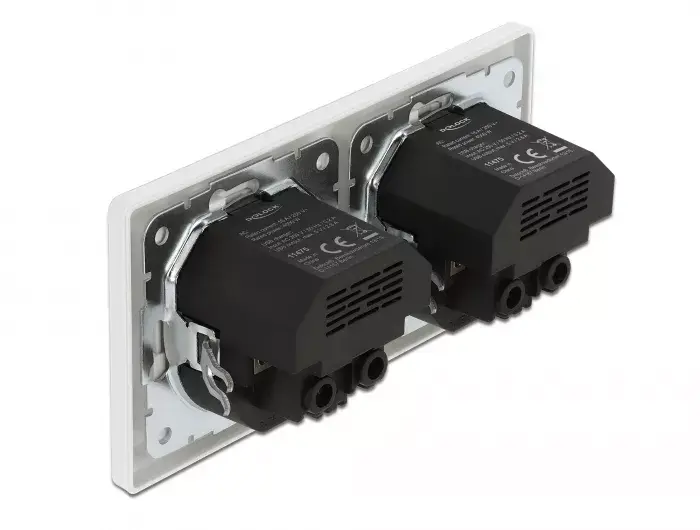 Sienas kontaktligzda DeLOCK 2-virziena ar 4 USB portiem Photo 2