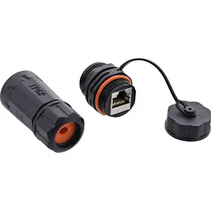 InLine Cat.6A Coupling Waterproof IP68 2x RJ45 F/F 1:1
