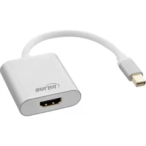 InLine Mini DisplayPort HDMI Adaptor Aluminum with Audio 4K/60Hz 17193W