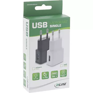 USB Power Adapter Single InLine 31504S 100-240V to 5V/1.2A black