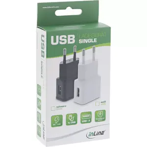 USB Power Adapter Single InLine 31504W 100-240V to 5V/1.2A White