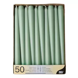 Wax taper candles Papstar 88341 — Ø 2.2 cm, 25 cm length, approx. 7 h burn time, pack for gastronomy