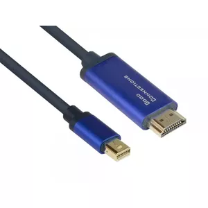 Video Cable Adapter Alcasa 4844-SF010B Mini DisplayPort to HDMI 1m Black Blue