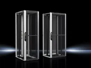 Шкаф-стойка Rittal 5316.116 напольный 47U, замок с ключом, нагрузка 1835 кг, чёрно‑серый