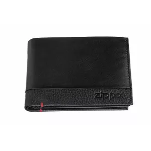 Кошелек Zippo Nappa Tri-Fold черный натуральная кожа - тройной складной кожаный кошелек