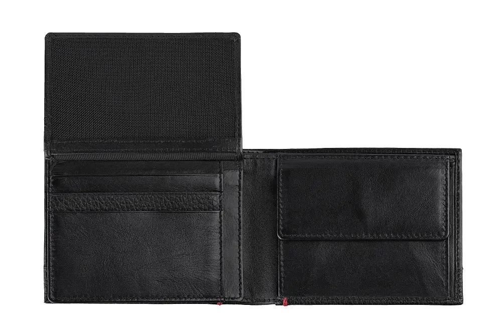 Maciņš Zippo Nappa Tri-Fold melns īsta