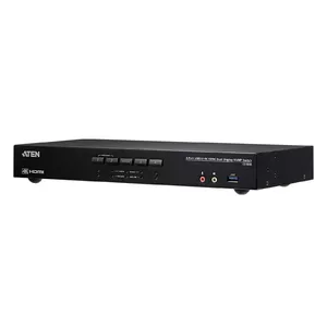 KVM slēdzis ATEN CS1844 — 4 porta HDMI, USB tastatūra/peles pieslēgvietas, 4K DCI 4096x2160@60Hz, metāla korpuss, DC 12V
