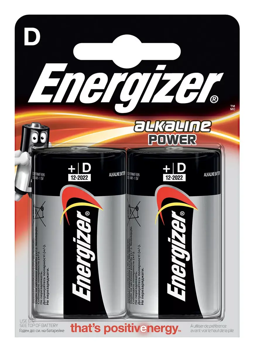 Vienreizējā baterija Energizer Alkaline Power D