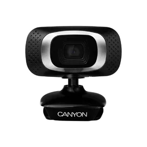 Canyon CNE-CWC3N vebkamera 2 MP 1980 x 1080 pikseļi USB 2.0 Melns, Sudrabs