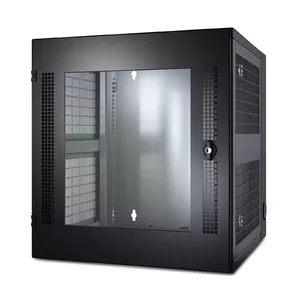 APC NetShelter WX Wall-Mount Enclosure 13U Glass Door Black Pie sienas stiprināms statīvs Melns