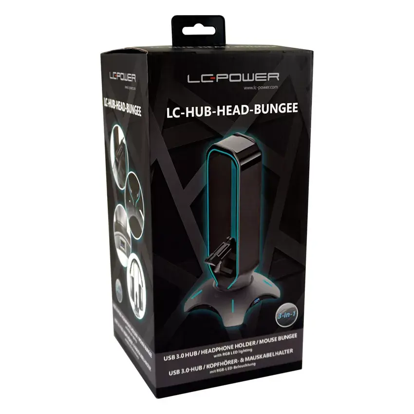 Держатель для наушников LC-Power LC-HUB-HEAD-BUNGEE Photo 8