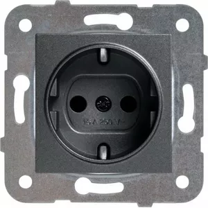 Socket black mechanical Viko by Panasonic 9210 5508 — single electrical outlet, black finish