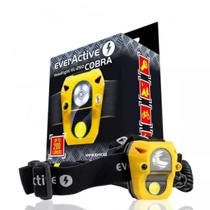 Налобный фонарь Headlamp Cobra HL-250 2xLED SENSOR — перезаряжаемый/USB, регулировка пучка, сенсорное управление