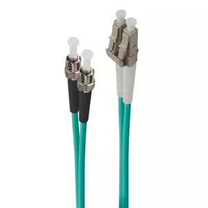 Fibre Cable ALOGIC 1m LC-ST 40G/100G Multi Mode Duplex LSZH 50/125 OM4