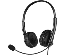Sandberg 2in1 Office Headset Jack+USB Wired Binaural Supraaural Headphones with Boom Microphone and Volume Control