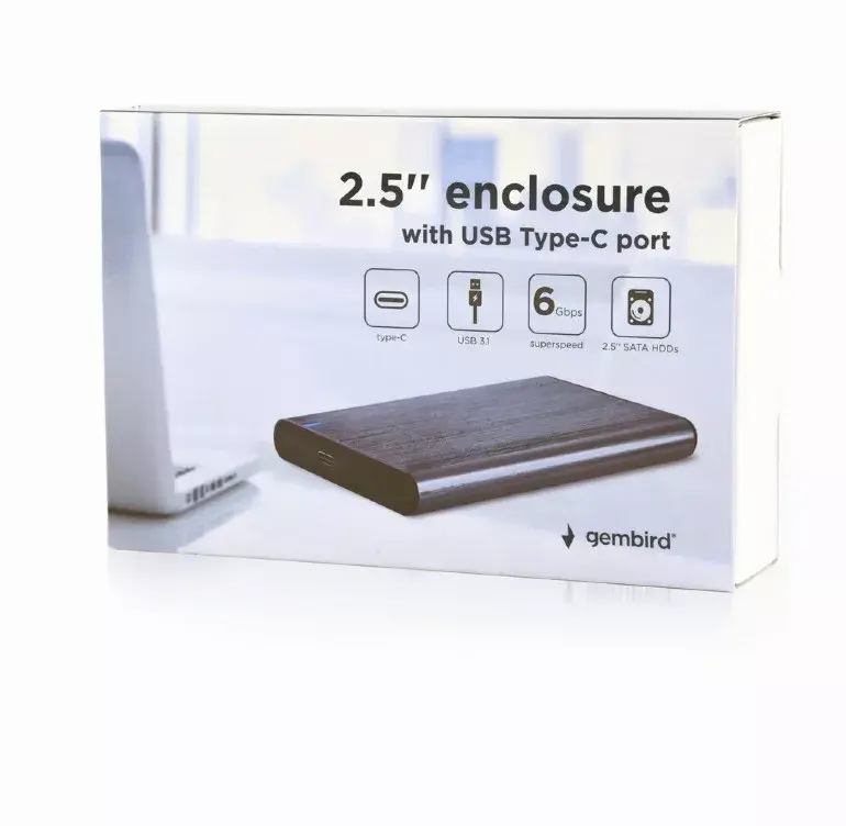 Gembird EE2-U3S-6-GR корпус для 2.5" HDD/SSD USB 3.2 Photo 4